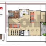 Mặt bằng công năng tầng hầm biệt thự lâu đài cổ điển Pháp btld 0026