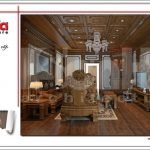 Mẫu nội thất phòng khách nhà phố cổ điển tại Hà Nội sh nop 0138