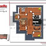 Mặt bằng công năng tầng 3 biệt thự tân cổ điển tại Hải Phòng sh btp 0101