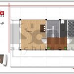 Mặt bằng công năng tầng 4 nhà ống hiện đại tại Hải Phòng sh nod 0169