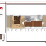 Mặt bằng công năng tầng 4 nhà ống hiện đại 4 tầng tại Lạng Sơn SH NOD 0167