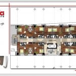 Mặt bằng công năng tầng 6 - 11 khách sạn 3 sao 12 tầng tại Hải Phòng sh ks 0035