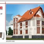 Mẫu thiết kế biệt thự Pháp 3 tầng tại Biên Hòa sh btp 0103