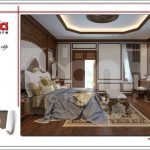 Thiết kế nội thất phòng ngủ bố mẹ nhà phố cổ điển tại Hà Nội sh nop 0138