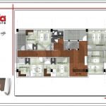 Mặt bằng công năng tầng 5 quán karaoke tại Vĩnh Phúc sh bck 0044