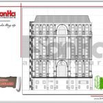 Mặt đứng ngang công trình khách sạn 3 sao 12 tầng tại Hải Phòng sh ks 0035