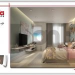 Thiết kế nội thất phòng ngủ con gái lớn nhà ống hiện đại sh nod 0168