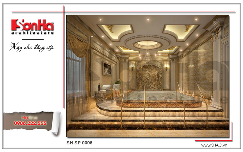Thiết kế nội thất phòng xông sục spa tại Phú Quốc sh sp 0006