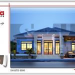 Thiết kế biệt thự 1 tầng hiện đại tại Bắc Ninh sh btd 0056