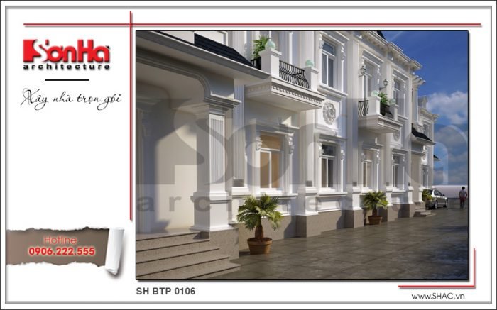 Thiết kế kiến trúc biệt thự kết hợp văn phòng tại cà mau sh btp 0106