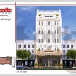 Thiết kế kiến trúc mặt tiền khách sạn tại Quảng Ninh sh ks 0037