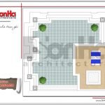 Mặt bằng công năng tầng mái nhà ống Pháp tại Hà Nội sh nop 0143