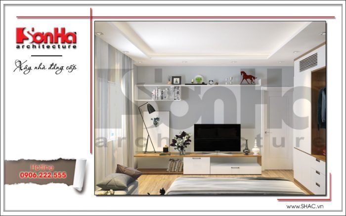 Mẫu thiết kế phòng ngủ con trai biệt thự tân cổ điển tại Hải Phòng sh btp 0104