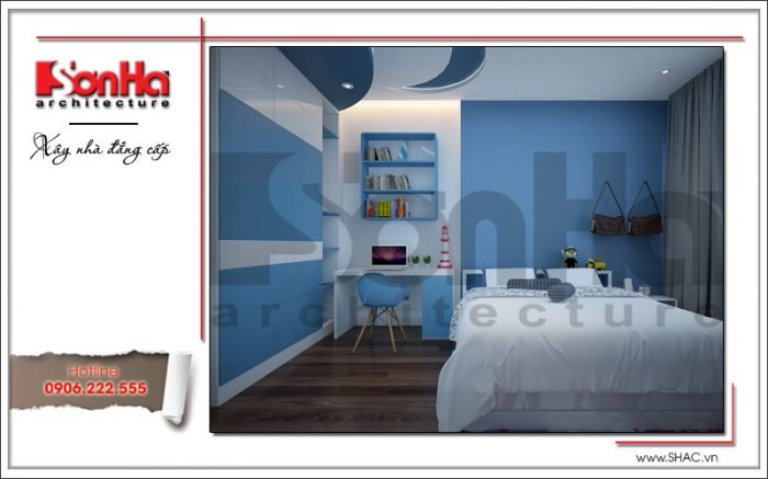 Thiết kế nội thất phòng ngủ con trai nhà ống hiện đại tại Hải Phòng sh nod 0170