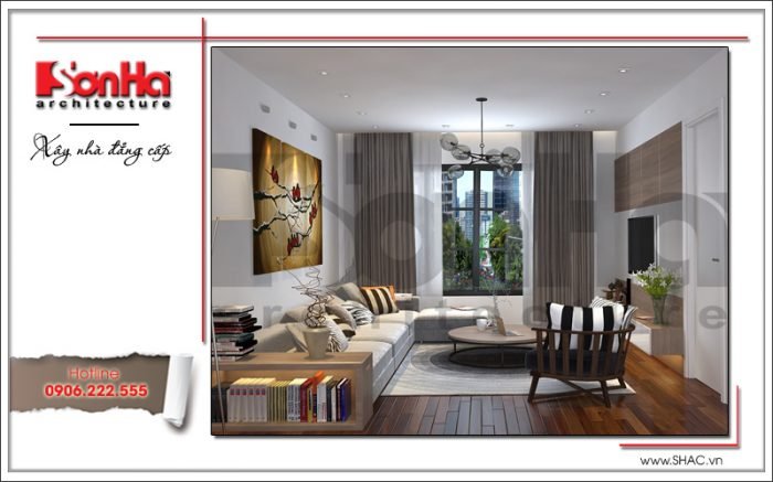 Thiết kế nội thất phòng sinh hoạt chung biệt thự tân cổ điển tại Hải Phòng sh btp 0104