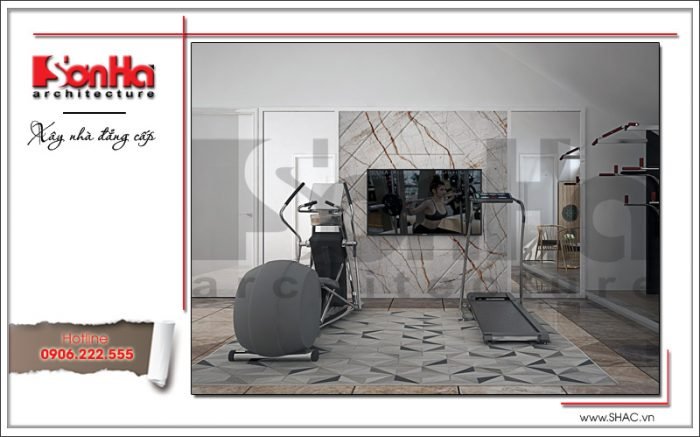 Thiết kế nội thất phòng tập biệt thự tân cổ điển tại Hải Phòng sh btp 0104