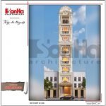 Mẫu Thiết kế kiến trúc nhà ống kiến trúc Pháp tại Hà Nội sh nop 0140