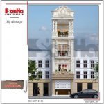 Thiết kế kiến trúc nhà ống kiến trúc Pháp tại Bắc Giang sh nop 0142