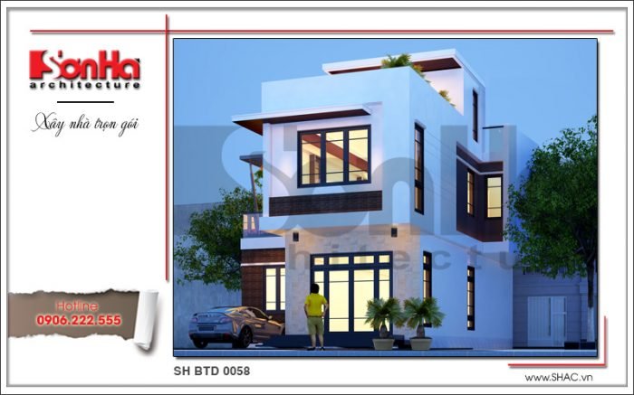 Thiết kế kiến trúc mặt tiền biệt thự hiện đại tại Quảng Ninh