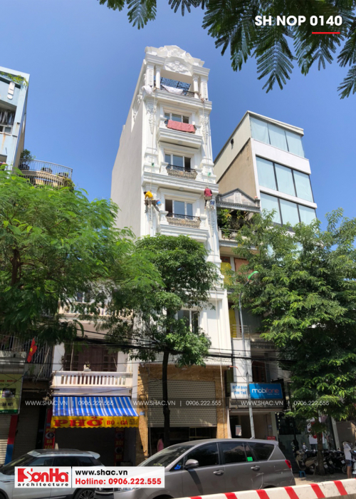 2 Ảnh thực tế thi công nhà ống pháp 8 tầng tại hà nội sh nop 0140