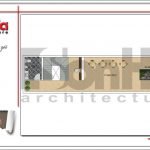 Mặt bằng công năng tầng 1 nhà ống kiến trúc Pháp tại Bắc Giang sh nop 0142