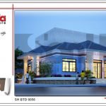 Mẫu thiết kế kiến trúc biệt thự 1 tầng hiện đại tại Bắc Ninh sh btd 0056