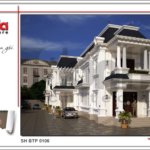 Thiết kế kiến trúc biệt thự kết hợp văn phòng tại cà mau sh btp 0106