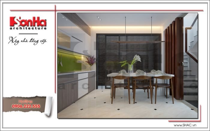 Thiết kế nội thất phòng bếp nhà ống hiện đại tại Hải Phòng sh nod 0170