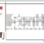 Mặt cắt 1-1 biệt thự 1 tầng mái thái tại Hải Dương sh btd 0057