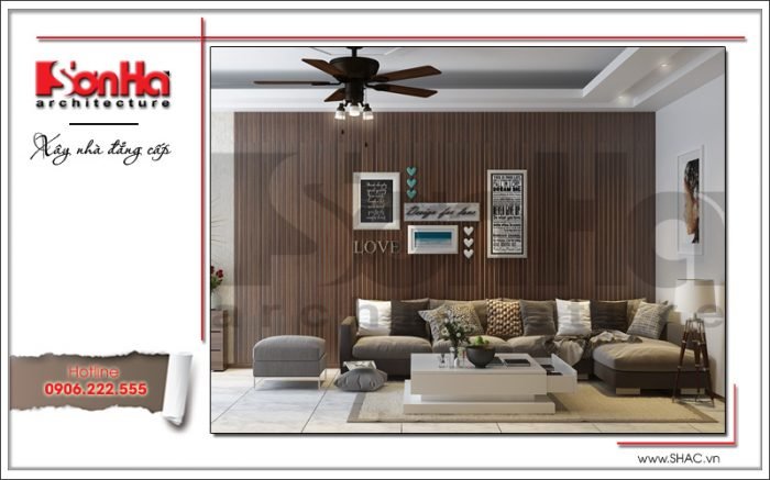 Mẫu nội thất phòng khách nhà ống hiện đại tại Hải Phòng sh nod 0171