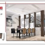 Mẫu thiết kế nội thất phòng khách bếp biệt thự tân cổ điển tại Hải Phòng sh btp 0104