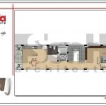 Thiết kế mặt bằng công năng tầng 2 nhà ống kiến trúc Pháp tại Hà Nội sh nop 0140