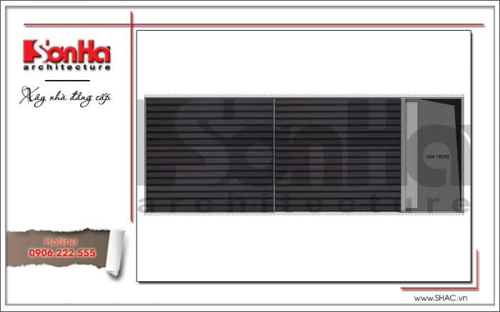 Mặt bằng tầng mái văn phòng hiện đại tiện nghi tại Lào sh vp 0027