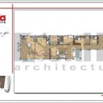 Mặt bằng công năng tầng 1 biệt thự kết hợp văn phòng tại cà mau sh btp 0106