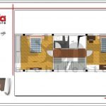 Mặt bằng công năng tầng 3 nhà ống hiện đại tại Hải Phòng sh nod 0173