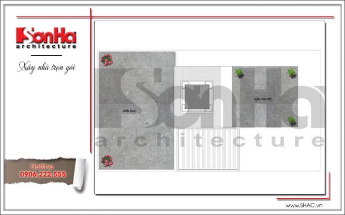 Mặt bằng công năng tầng mái - BTD 0058