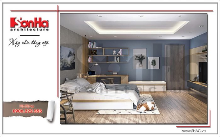 Mẫu thiết kế nội thất phòng ngủ bố mẹ biệt thự tân cổ điển tại Hải Phòng sh btp 0104