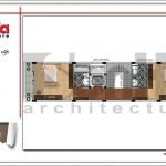 Thiết kế mặt bằng công năng tầng 3 nhà ống kiến trúc Pháp tại Hà Nội sh nop 0140