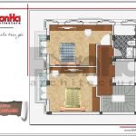 Mặt bằng công năng tầng 4 nhà ống Pháp tại Hà Nội sh nop 0143