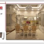 Thiết kế nội thất phòng bếp nhà ống cổ điển tại Quảng Ninh sh nop 0141