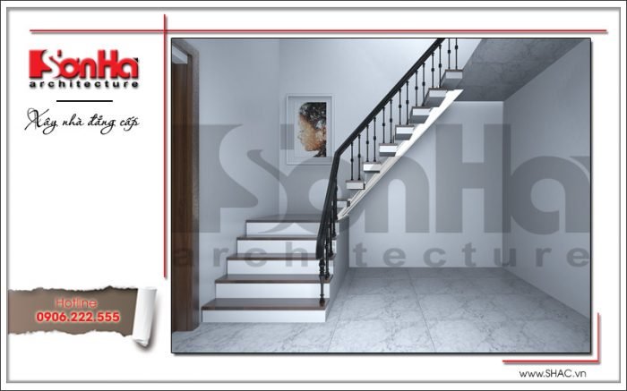 Mẫu thiết kế sảnh thang nhà ống hiện đại tại Hải Phòng sh nod 0171