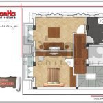 Mặt bằng công năng tầng 5 nhà ống Pháp tại Hà Nội sh nop 0143