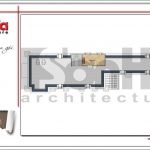 Mặt bằng công năng tầng áp mái biệt thự kết hợp văn phòng tại cà mau sh btp 0106