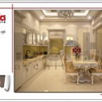 Mẫu thiết kế nội thất phòng bếp nhà ống cổ điển tại Quảng Ninh sh nop 0141