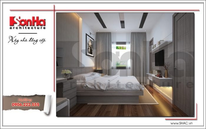 Thiết kế nội thất phòng ngủ bố mẹ nhà ống hiện đại tại Hải Phòng sh nod 0170