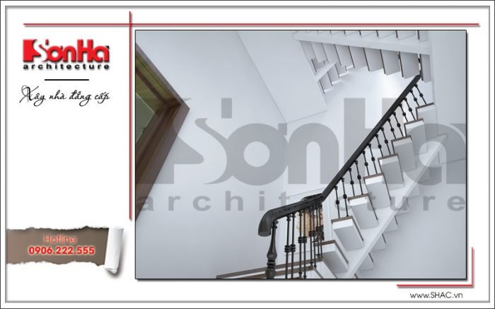 Thiết kế sảnh thang nhà ống hiện đại tại Hải Phòng sh nod 0171