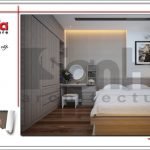 Mẫu thiết kế nội thất phòng ngủ bố mẹ nhà ống hiện đại tại Hải Phòng sh nod 0170