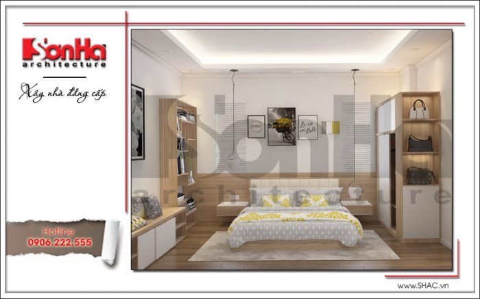 Thiết kế nội thất phòng ngủ con gái biệt thự tân cổ điển tại Hải Phòng sh btp 0104