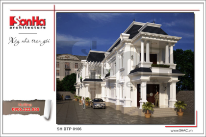 BÌA Mẫu kiến trúc biệt thự kết hợp văn phòng tại cà mau sh btp 0106