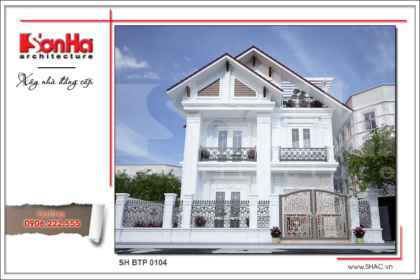 BÌA Mẫu thiết kế kiến trúc biệt thự tân cổ điển tại Hải Phòng sh btp 0104